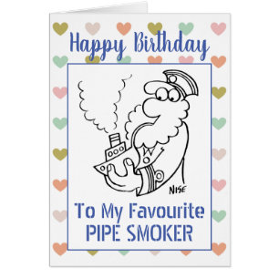 Happy Birthday Pipe Smoker Cards
