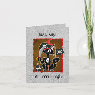 happy birthday pirate cat card