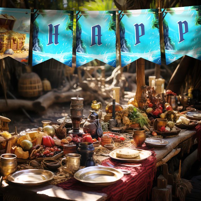 Happy Birthday Pirate Paradise  Bunting Flags (Creator Uploaded)