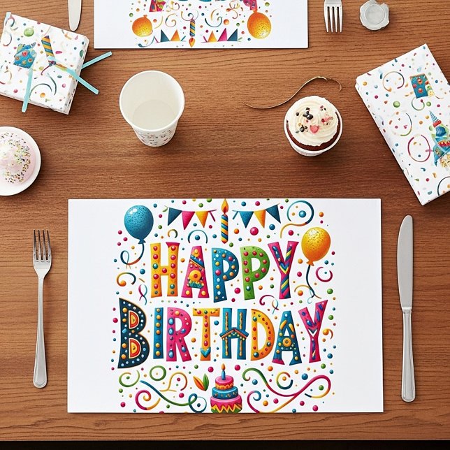 Happy Birthday placemats (Creator Uploaded)