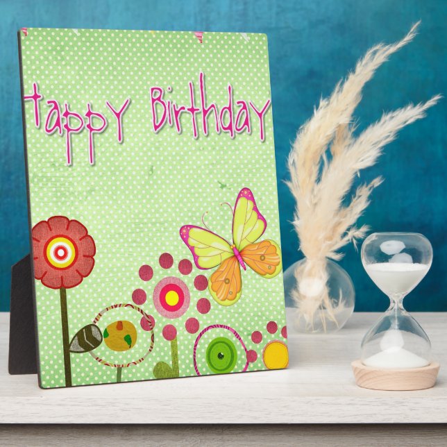 Happy Birthday Plaque (Side)