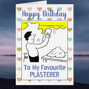 Happy Birthday Plasterer Cards