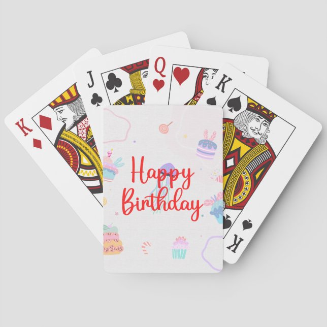 Happy Birthday Playing Cards (Back)