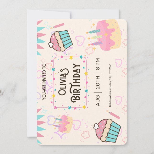 Happy Birthday pnik Invitation (Front)