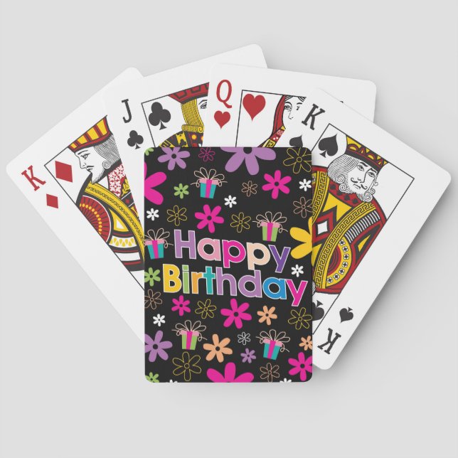 Happy Birthday Poker Cards (Back)