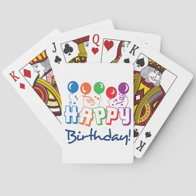 Happy Birthday Poker Cards (Back)