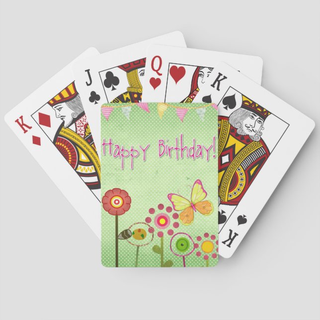 Happy Birthday Poker Cards (Back)
