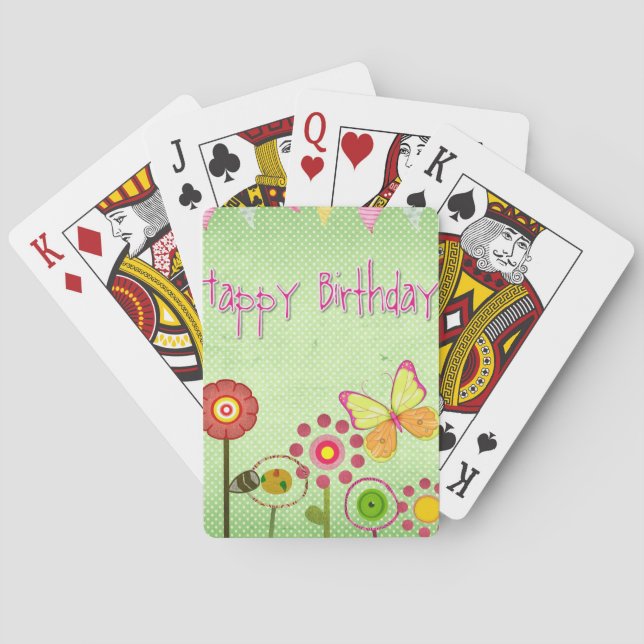 Happy Birthday Poker Cards (Back)