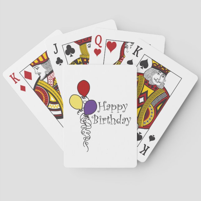 Happy Birthday Poker Cards (Back)