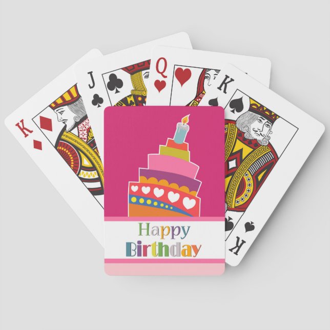 Happy Birthday Poker Cards (Back)