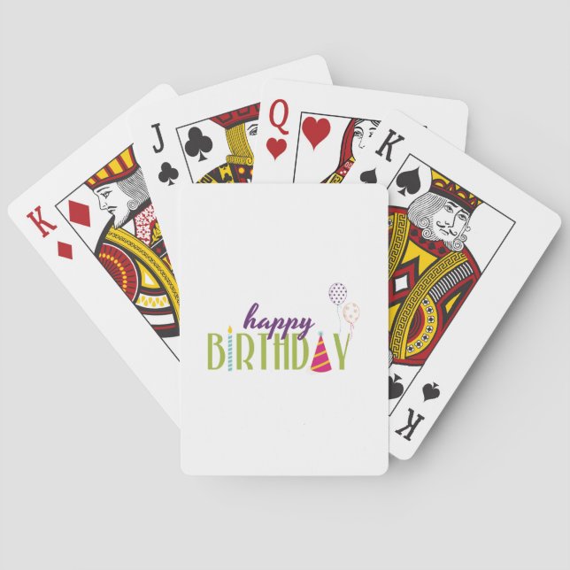 Happy BirthDay Poker Cards (Back)