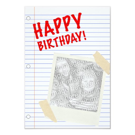 happy birthday! polaroid card | Zazzle