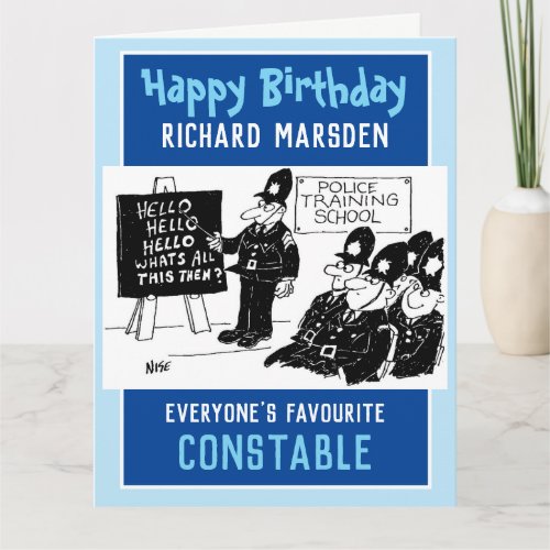 Happy Birthday Police Constable Card