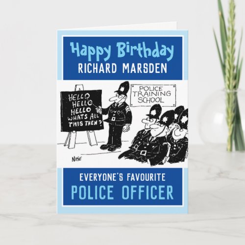 Happy Birthday Police Officer Card