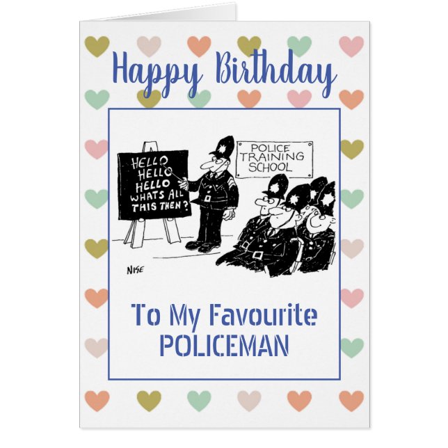 Happy Birthday Police Officer or Policeman (Front)