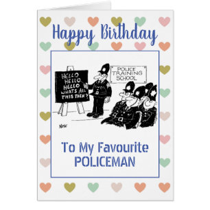 Happy Birthday Police Officer or Policeman Cards