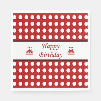 Happy Birthday Polka Dot Napkins
