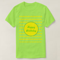 Happy Birthday Polka Dot T-Shirt (Neon Green)