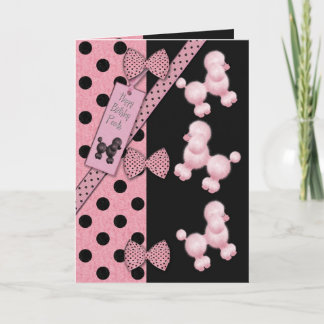 Happy Birthday Poodle Card