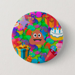 happy birthday poop emoji button