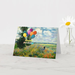 Happy Birthday, Poppy Field, Argenteuil, Card