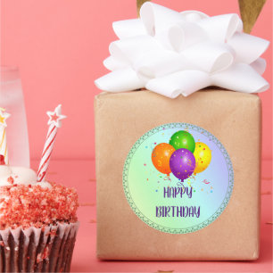 Happy Birthday, popular design  Classic Round Stic Classic Round Sticker