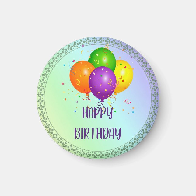 Happy Birthday, popular design  Magnet (Front)