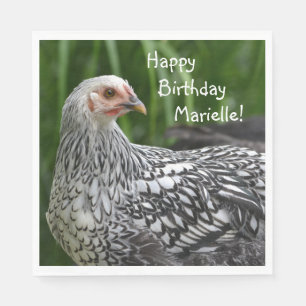 Happy Birthday Posing Chicken Napkins