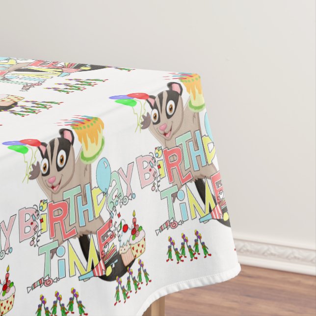 Happy Birthday Possum Cake Tablecloth  (In Situ)