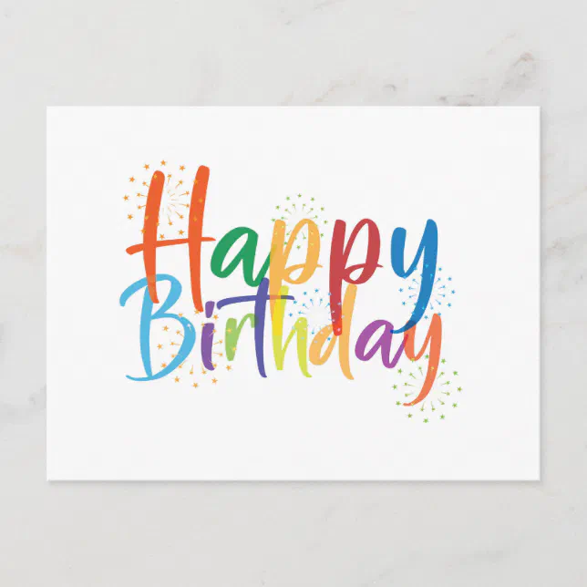 Happy Birthday Post Card Zazzle