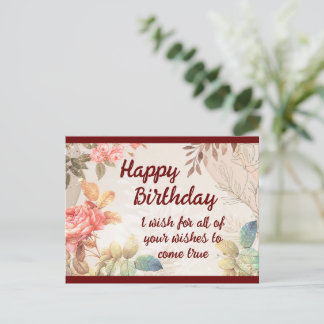 Happy birthday post card