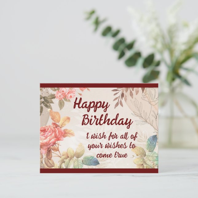 Happy birthday post card (Standing Front)