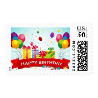 Happy Birthday Postage Stamps