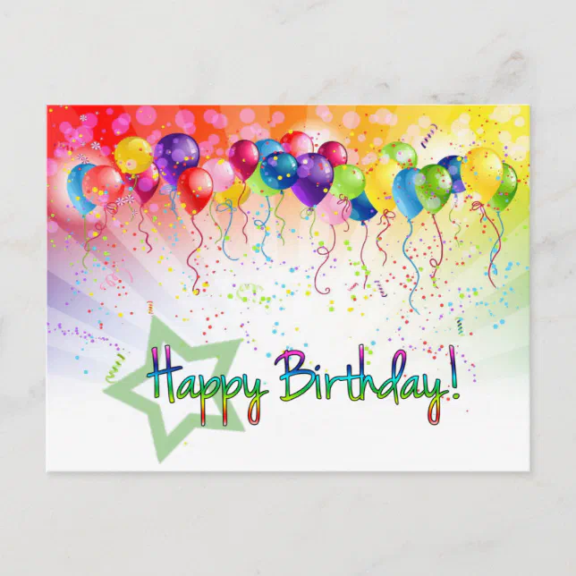 happy birthday postcard | Zazzle