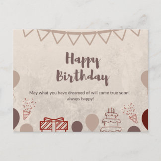HAPPY BIRTHDAY POSTCARD