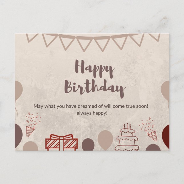 HAPPY BIRTHDAY POSTCARD (Front)