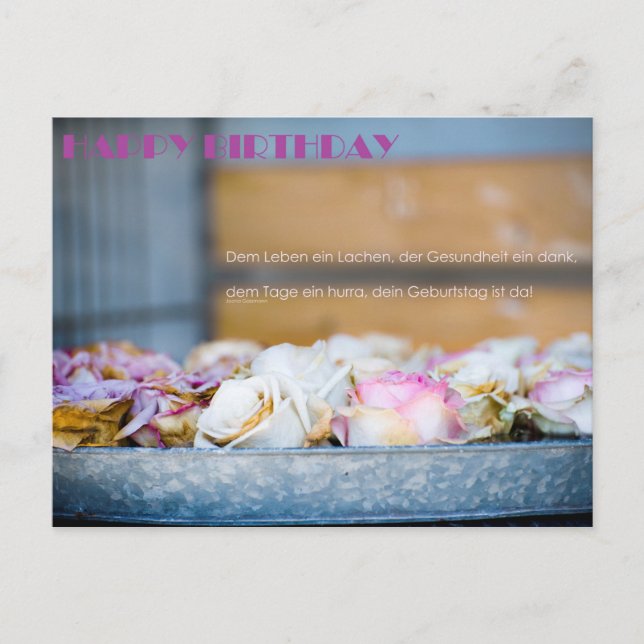 Happy Birthday Postcard (Front)