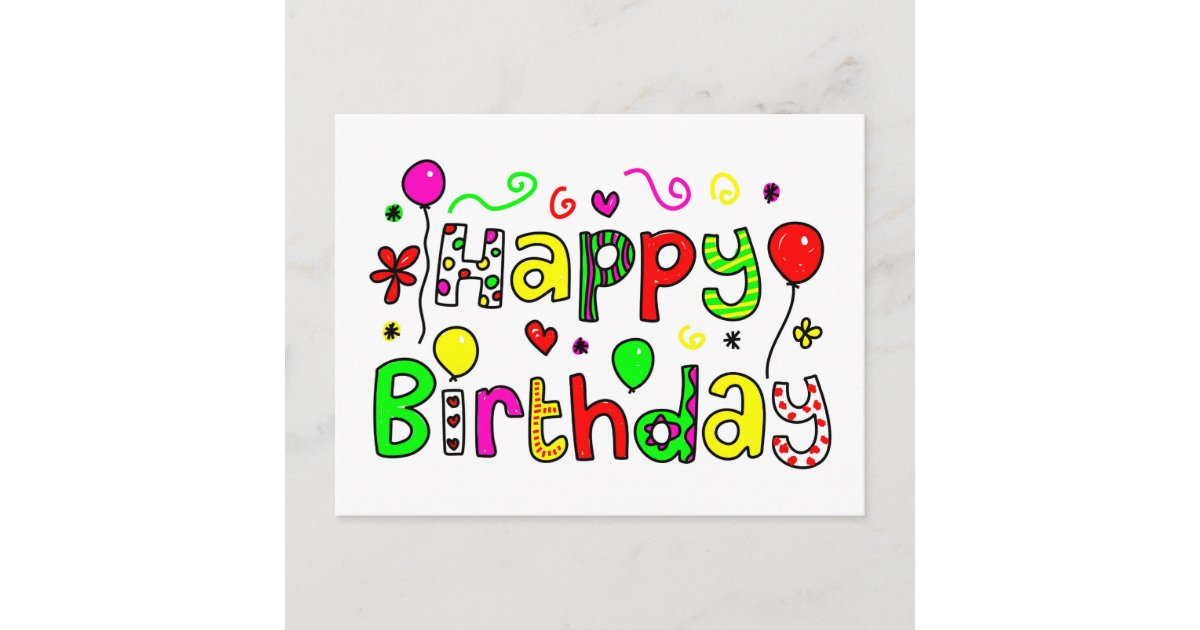 Happy Birthday Postcard | Zazzle