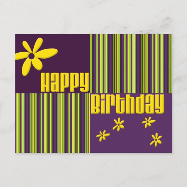 Happy Birthday Postcard (Front)