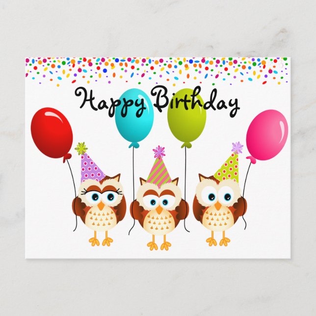Happy Birthday Postcard (Front)