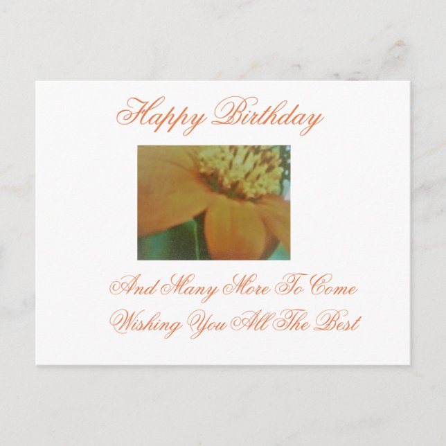 Happy Birthday Postcard (Front)