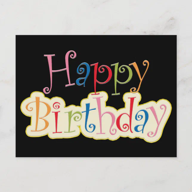 Happy Birthday Postcard | Zazzle