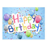 Happy Birthday International Style Postcard | Zazzle