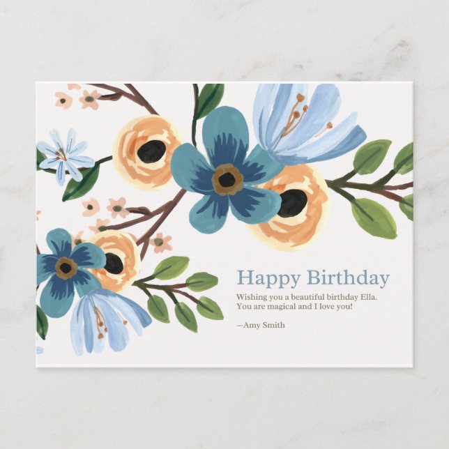 Happy birthday postcard (Front)