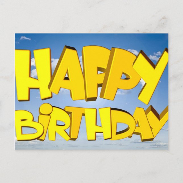 Happy birthday postcard (Front)