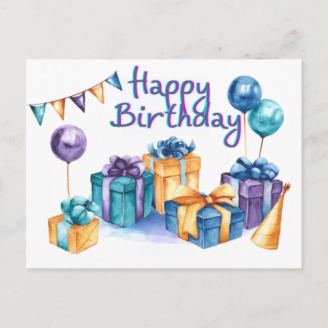 Happy Birthday  Postcard (Front)