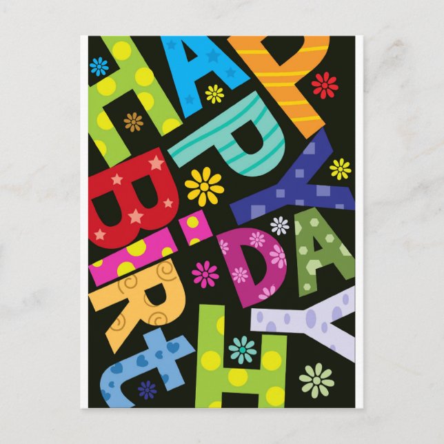 Happy Birthday Postcard (Front)