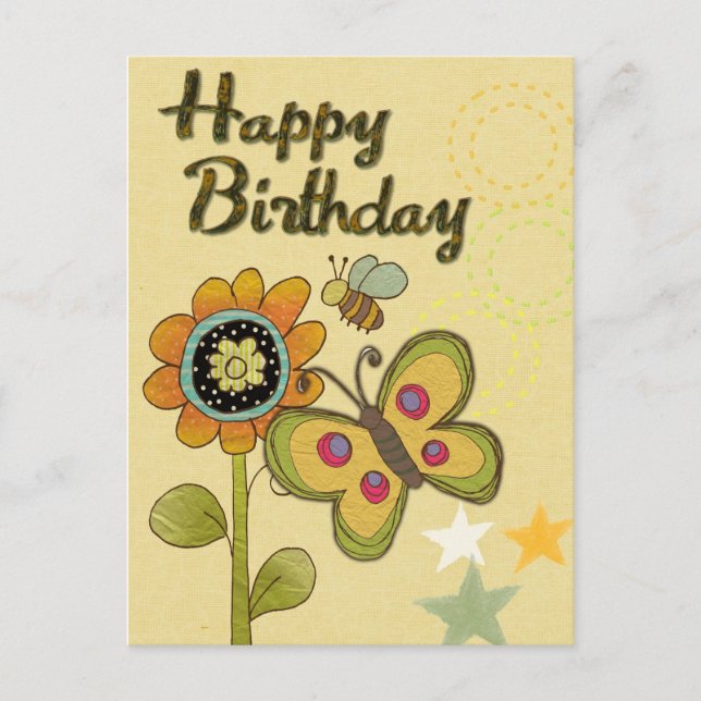 Happy Birthday Postcard (Front)