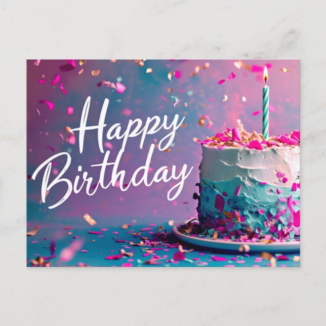 Happy Birthday Postcard (Front)