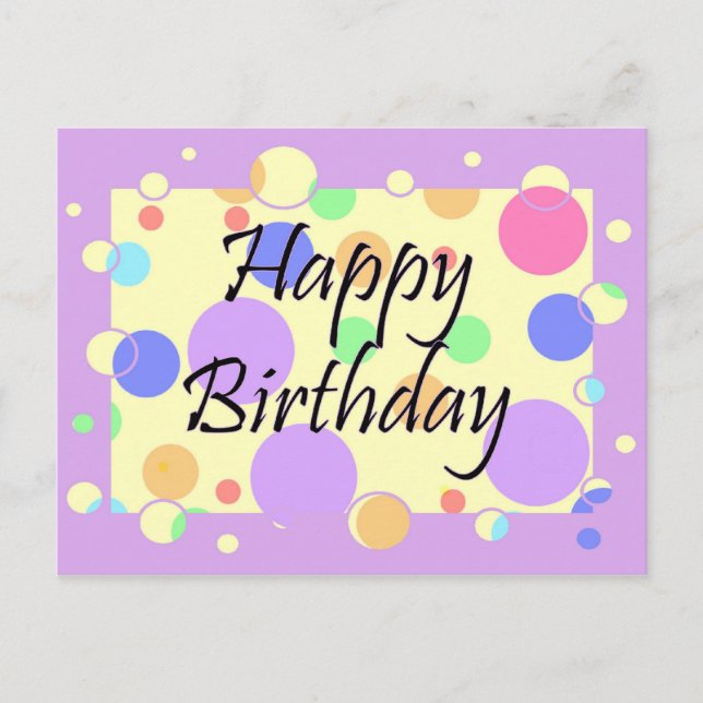 Happy Birthday Postcard (Front)